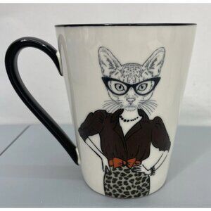 Signature Housewares Hipster Animal Collection Sassy Cat Catlady Mug Coffee Cup